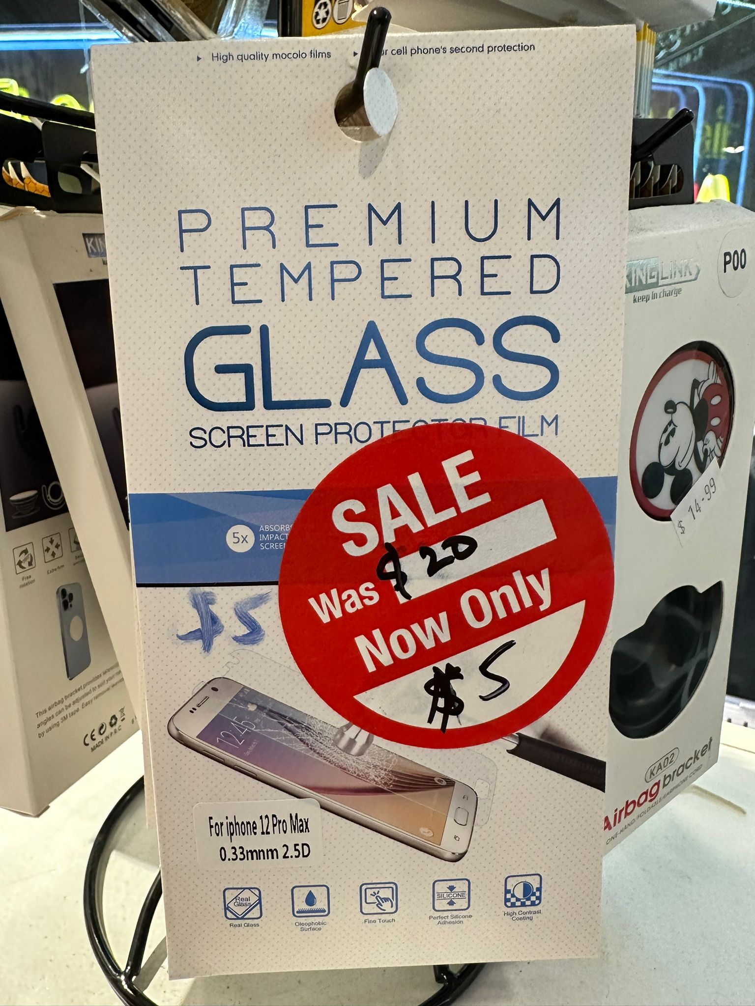 iPhone 12 Pro Max Tempered Glass Screen Protector Clear