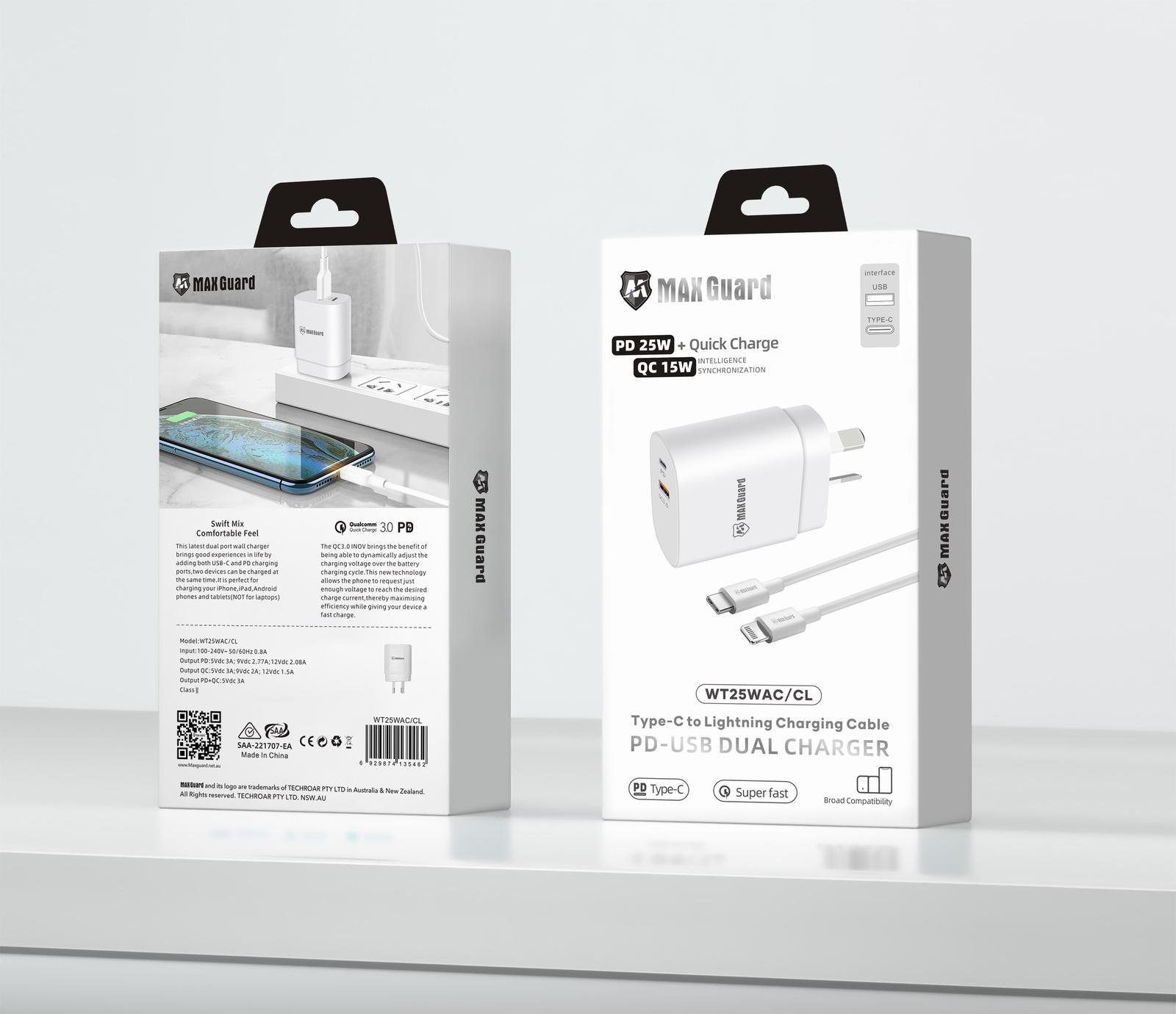 Maxguard Type C to Lightning Charger and Cable 25W PD