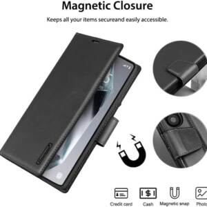 Black flip case for Samsung S26 Ultra